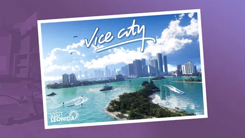 Vice City postcard artwork