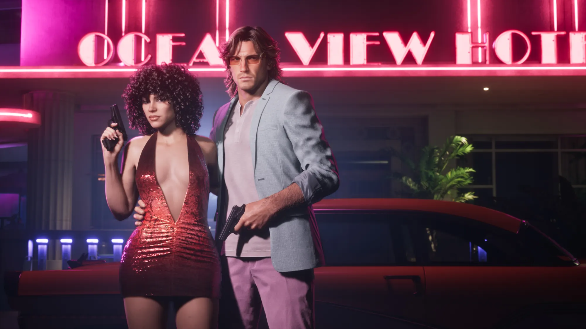 Vintage Vice City Pack artwork at the Ocean View Hotel